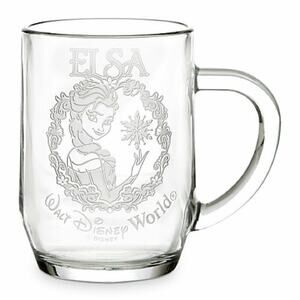 NEW Disney Frozen ELSA Etched DRINK GLASS MUG CUP 10oz Let It Go Arribas Bros.